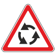 Дорожный знак 1.7 «Пересечение с круговым движением» (металл 0,8 мм, II типоразмер: сторона 900 мм, С/О пленка: тип А инженерная)